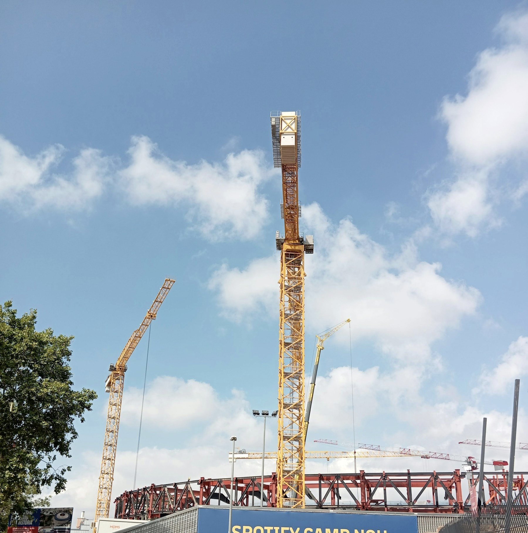 Crane above a mid-rise building site